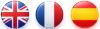 Banderas de Reino Unido, Francia y España