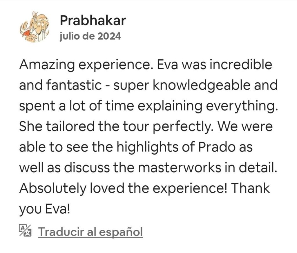 Opinión de la Visita guiada con Eva guía Madrid al Museo del Prado